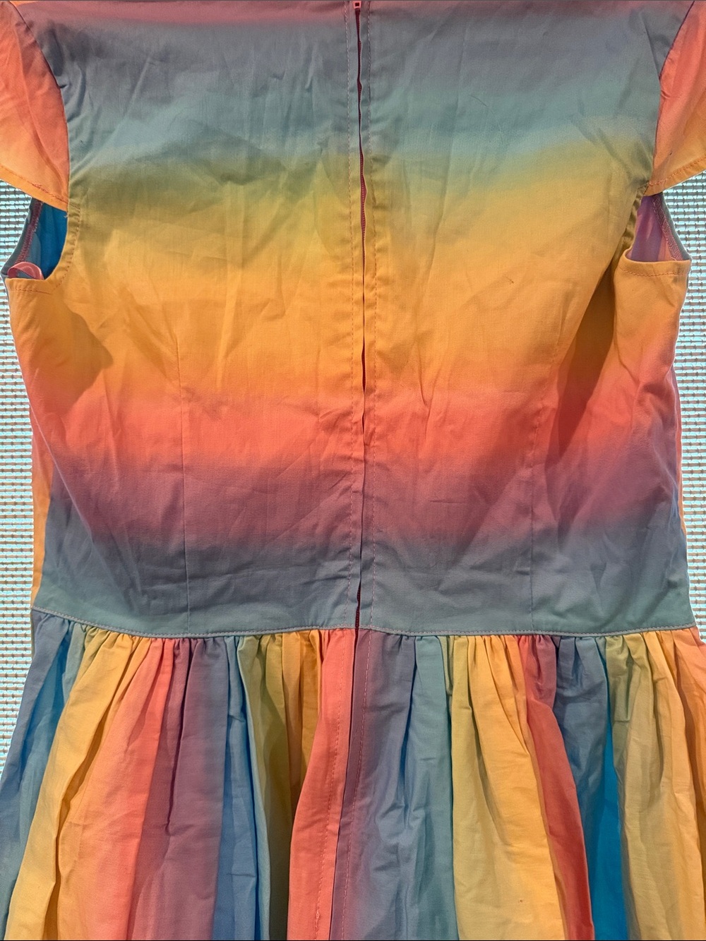 Hell Bunny Rainbow Ombre Cap Sleeve Dress - Multicolor - Picture 6 of 7